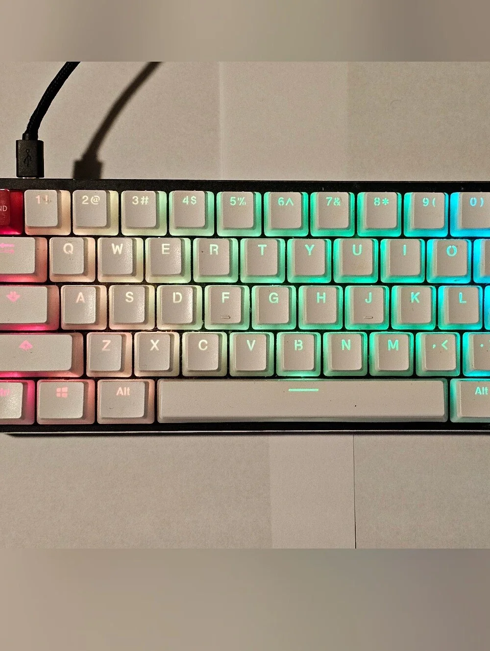 Glorious GMMK Compact White Backlit Mechanical Gaming Keyboard - RGB Lighting